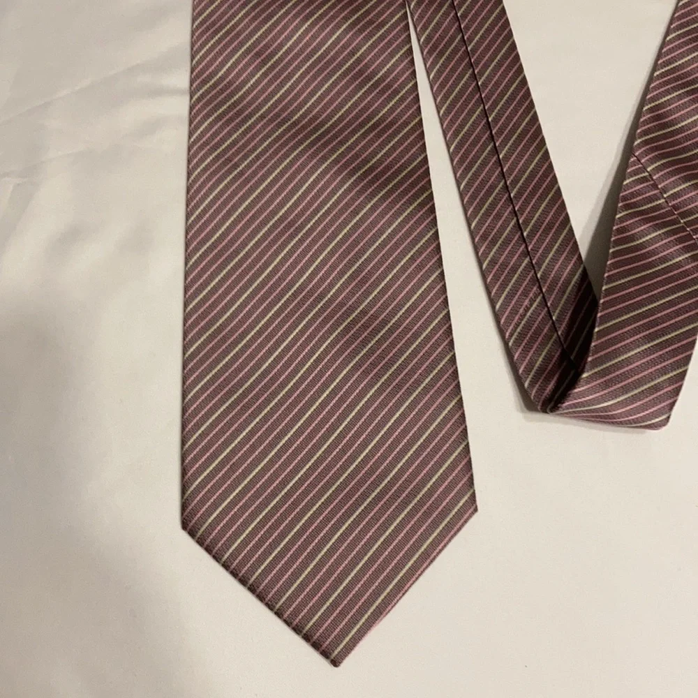 Yves Saint Laurent Striped Silk Tie